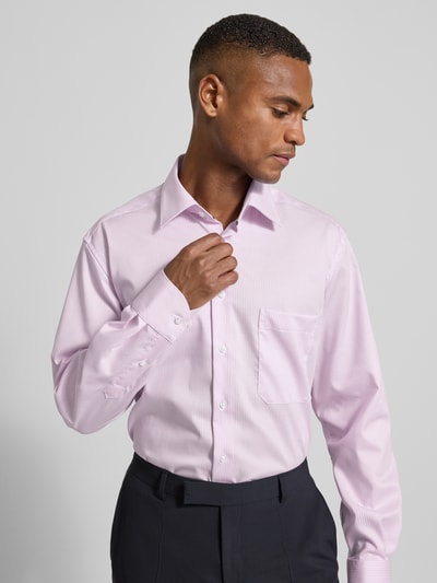 ETERNA Comfort Fit Business-Hemd aus Baumwolle mit Kentkragen Flieder 3