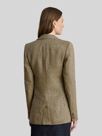 Lauren Ralph Lauren Długi longblazer o kroju regular fit z czystego lnu Beżowy 5