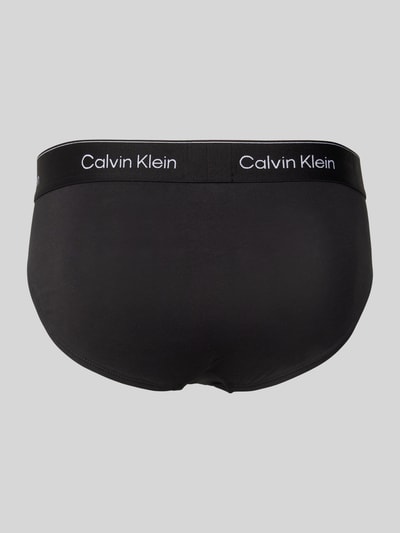 Calvin Klein Underwear Slipy z elastycznym pasem z logo w zestawie 3 szt. Czarny 3