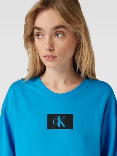 Calvin Klein Underwear Sweatshirt mit Label-Print Modell 'CK 1996' Blau 3