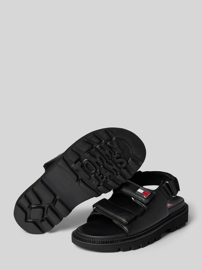 Tommy Jeans Sandalen met labeldetail, model 'FANCY' Zwart - 4