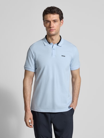 BOSS Green Regular Fit Poloshirt aus Baumwoll-Mix Modell 'PL_Member' Aqua 4