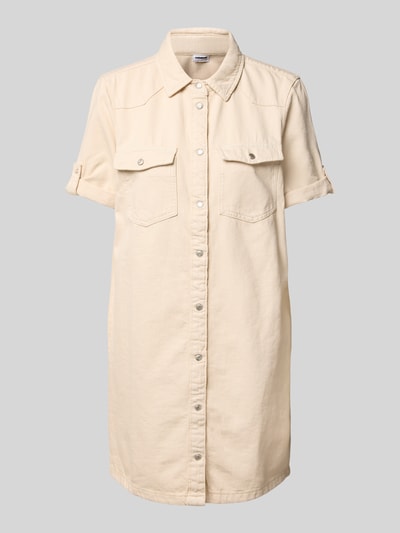 NOISY MAY® Jeanskleid mit Brustpattentaschen Modell 'NEW SIGNE' Beige 2