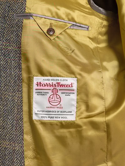 Carl Gross Sakko Harris-Tweed aus Schurwolle Modell 'Theo' Dunkelgruen 6