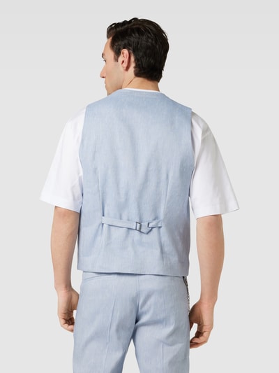 Cinque Gilet met paspelzakken, model 'Vitra' Hemelsblauw - 5