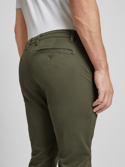 s.Oliver RED LABEL Slim Fit Chino mit Gesäßtaschen Modell 'AUSTIN' Oliv 3