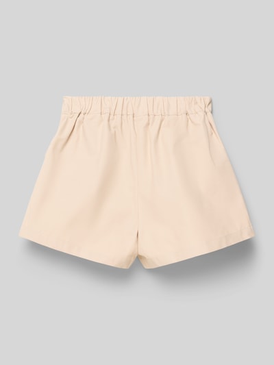 Produktfoto, Skort aus Baumwoll-Mix mit elastischem Bund von Mayoral in Beige, A-Linie, glatte Struktur, Pattentaschen, Rückansicht