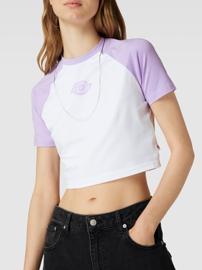 Dickies Cropped T-Shirt mit Logo-Print Modell 'SODAVILLE' Lila 3