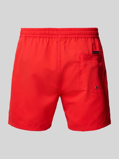 Quiksilver Zwembroek met labeldetail en elastische band Rood - 3