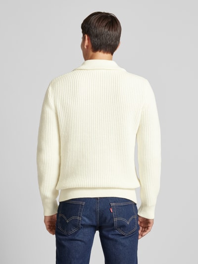 SELECTED HOMME Gebreide pullover met ribboorden, model 'LAND' Offwhite - 5