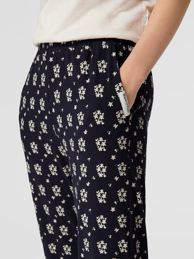 Marc O'Polo Hose mit floralem Allover-Print Dunkelblau 3