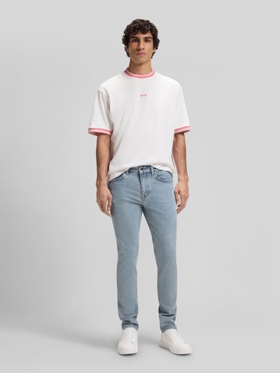 BOSS Orange slim fit jeans van katoenmix model 'DELAWARE' Lichtblauw - 1