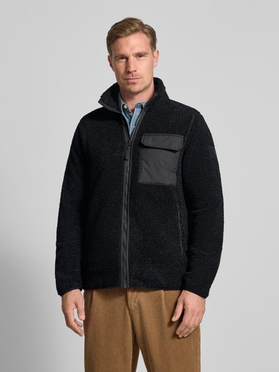 Didriksons Kurtka z polaru z kieszenią na piersi model ‘PETER’ Czarny 4