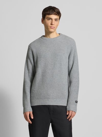 Levi's® Strickpullover aus Woll-Mix mit Rundhalsausschnitt Hellgrau Melange 4