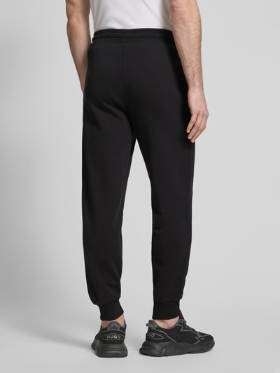 HUGO Regular fit sweatpants met labelprint, model 'Dayote' Zwart - 5