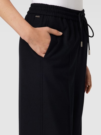 BOSS Spodnie w stylu Marleny Dietrich w kant model ‘Tavite’ Ciemnoniebieski 3