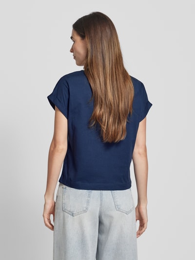 Stefanel Boxy Fit T-Shirt mit Raglanärmel Modell 'KIMONO' Marine 5