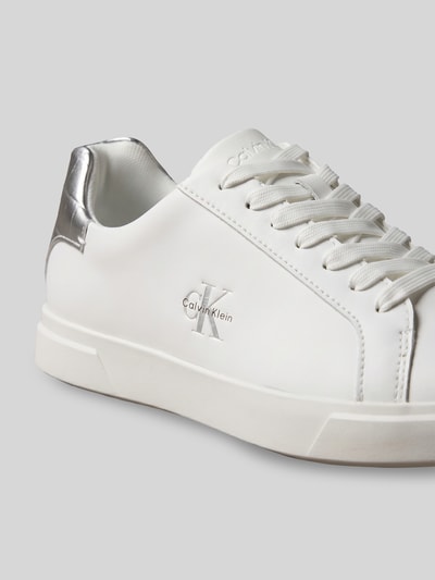 CK Calvin Klein Sneaker aus echtem Rindsleder Weiss 4