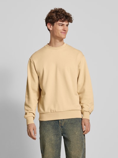 CHAMPION Sweatshirt mit Label-Stitching Beige 4