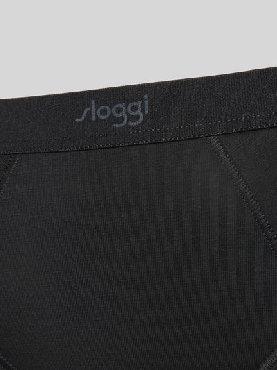 Sloggi Slip mit Label-Print im 2er-Pack Modell 'Hipster' Black 2