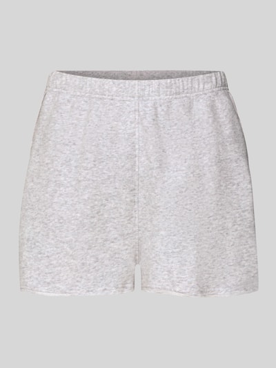 Produktfoto, Sweatshorts mit elastischem Bund Modell 'TUBAY' von American Vintage, bawełna z elastanem, prosty krój, kieszenie boczne i tylna, długość nogawki 9 cm, kolor jasnoszary, gładka tekstura