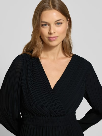 Jake*s Collection Midi-jurk met V-hals Zwart - 3