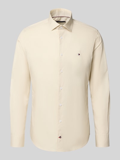 Tommy Hilfiger Tailored Slim fit zakelijk overhemd met kentkraag Beige - 2