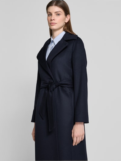 Max Mara Studio Regular Fit Mantel aus reiner Schurwolle Modell 'BCOLLAG' Marine 3