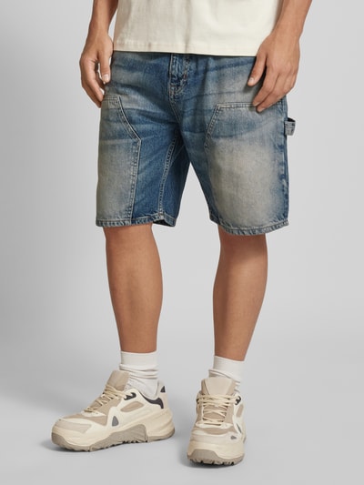 REVIEW Jeansshorts mit 5-Pocket-Design Dunkelblau 4