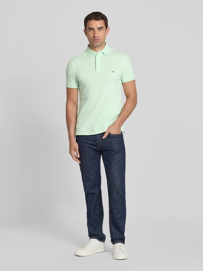 Tommy Hilfiger Slim Fit Poloshirt aus Baumwoll-Elasthan-Mix Hellgruen 1