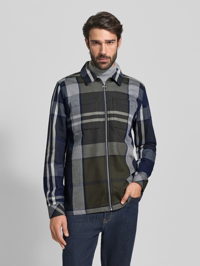 Barbour Oversized Hemdjacke aus reiner Baumwolle Marine 4