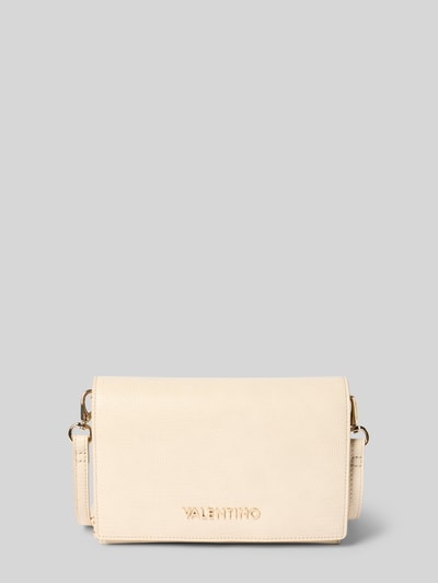 VALENTINO BAGS Handtasche mit Label-Applikation Modell 'EMBER' Ecru 1