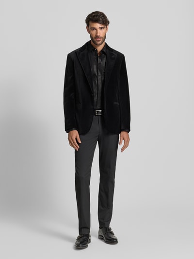 ETERNA Koszula biznesowa o kroju slim fit z kołnierzykiem typu kent Czarny 1