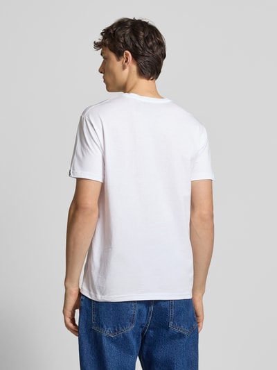Alpha Industries T-Shirt mit Label-Print und Rundhalsausschnitt Weiss 5