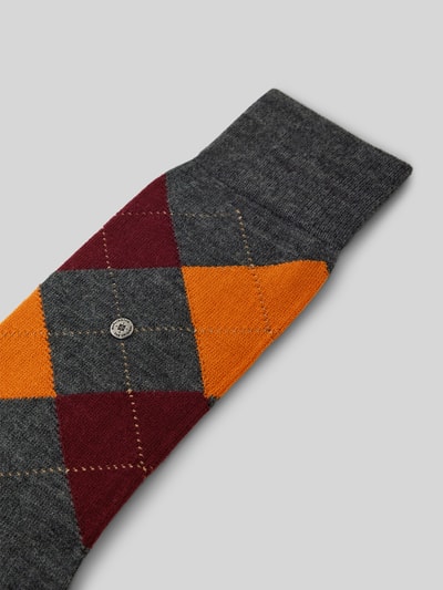 Burlington Socken aus Schurwoll-Mix mit Label-Detail Modell 'Edinburgh' Anthrazit 2