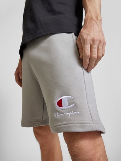 CHAMPION Sweatshorts met labelstitching Lichtgrijs - 3