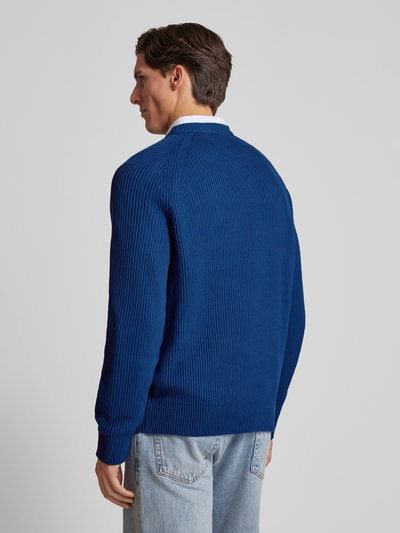 Lacoste Gebreide pullover met ribboorden Blauw - 5