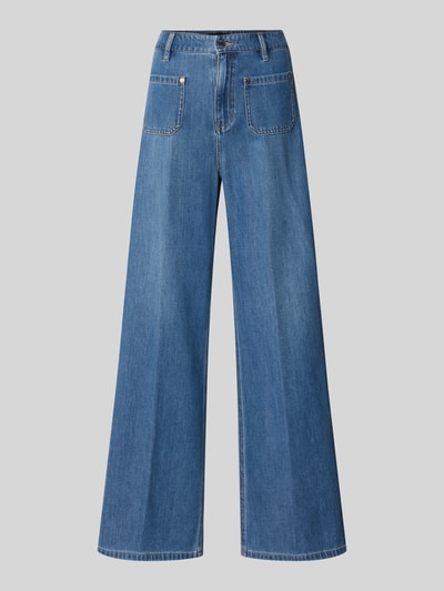 s.Oliver BLACK LABEL Regular Fit Wide Leg Jeans aus Lyocell-Baumwoll-Mix Jeansblau 2