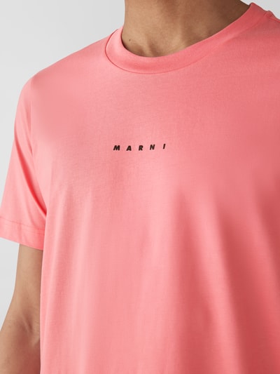 Marni T-Shirt mit Label-Print Pink 3