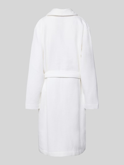 Tommy Hilfiger Regular fit badjas van geweven stof met wafelstructuur Offwhite - 3