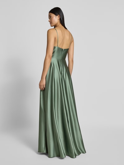 Laona Avondjurk met cascadehals Groen - 5