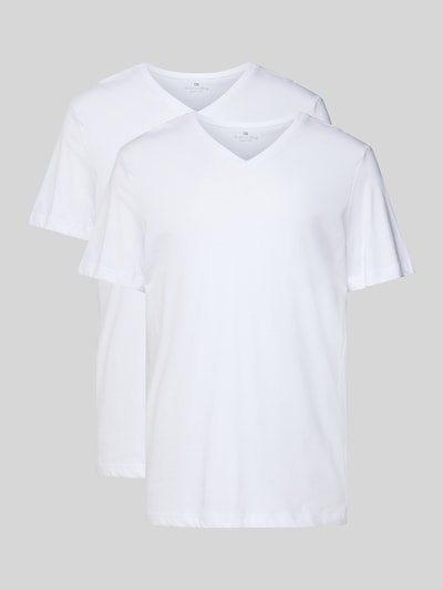 Christian Berg Men T-Shirt aus reiner Baumwolle im 2er-Pack Weiss 1