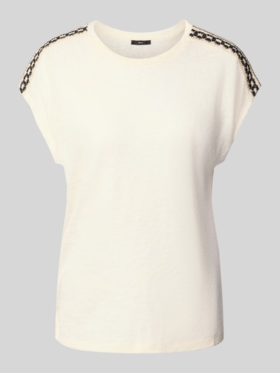 Zero T-shirt z okrągłym dekoltem Beżowy 2