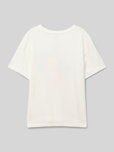 Only Regular Fit T-Shirt mit überschnittenen Schultern Modell 'BLINIS' Offwhite 3