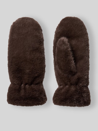Soyaconcept Fäustlinge mit kuscheligem Fleece-Futter Dunkelbraun 2