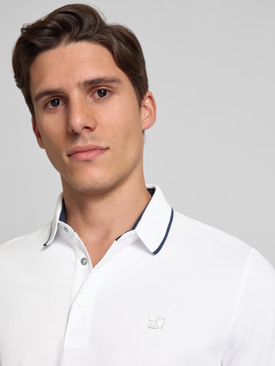 s.Oliver RED LABEL Regular Fit Poloshirt aus Baumwoll-Mix Weiss 3