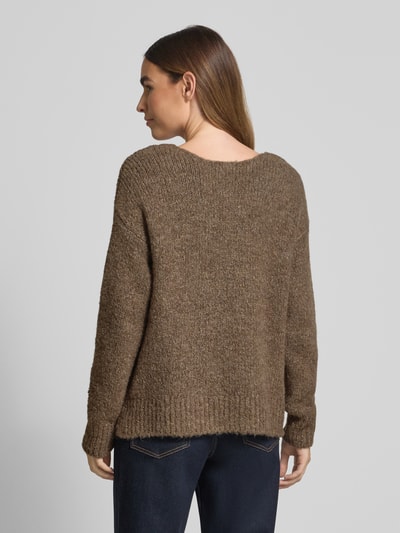 Milano Italy Strickpullover mit Rundhalsausschnitt Sand 5