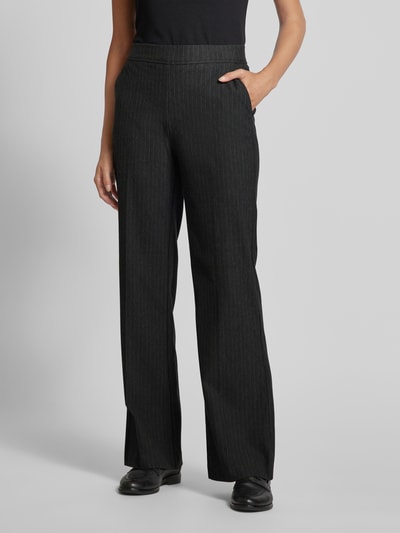 Christian Berg Woman Wide leg stoffen broek met persplooien, model 'Marlene' Zwart - 4