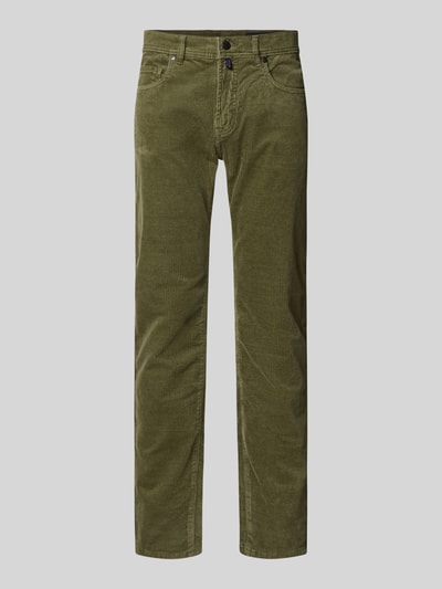 Pierre Cardin Regular Fit Cordhose mit Eingrifftaschen Modell 'Laval' Oliv 2