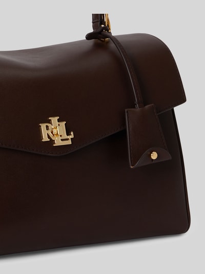 Lauren Ralph Lauren Torba skórzana z naturalnej skóry bydlęcej model 'FARRAH' Ciemnobrązowy 6